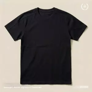 Black Solid Raglan T-Shirt