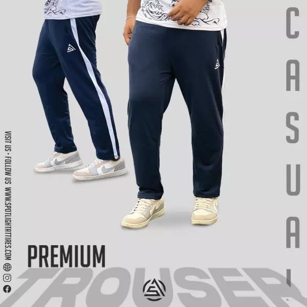 Spotlight Attires Sports Trouser Navy Blue
