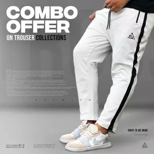 Spotlight Attires Sports Trouser White