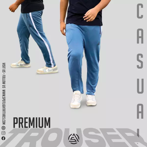 Spotlight Attires Sports Trouser Light Navy Blue