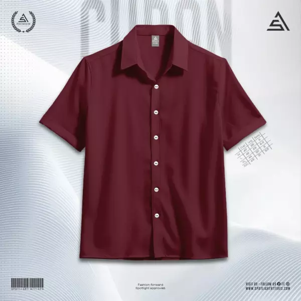 Maroon Solid Shirt