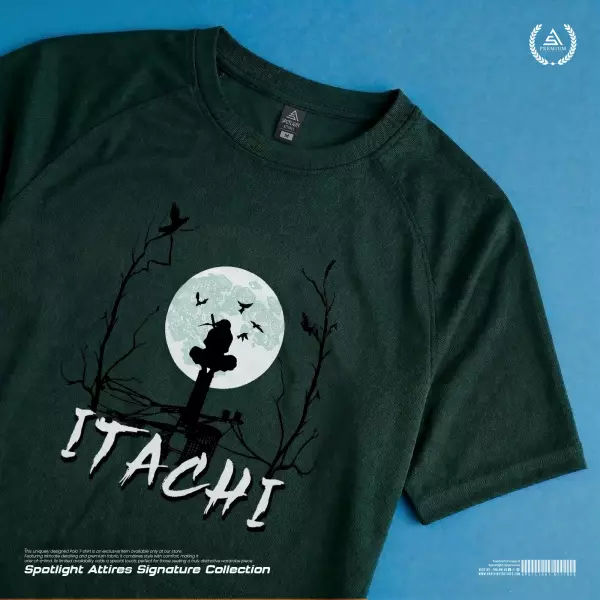 Naruto - Itachi Uchiha Green Raglan T-Shirt