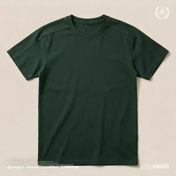 Green Solid Raglan T-Shirt