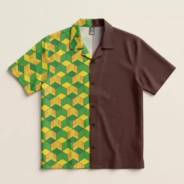 Demon Slayer - Giyu Tomioka Cuban Collar Shirt
