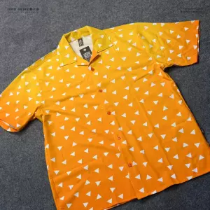 Demon Slayer - Zenitsu Agatsuma Hawaiian Cuban Collar Shirt
