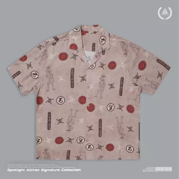 One Piece - One Piece Printed Relaxed Printed Aloha Shirt