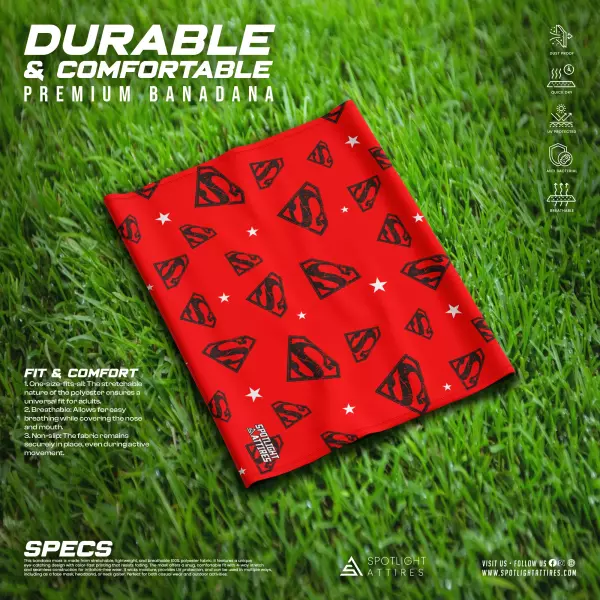 DC - Superman Neck Gaiter Bandana By Spotlight Attires