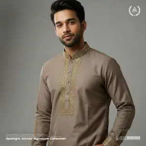 Premium Sequence Work  Panjabi - Light Copper