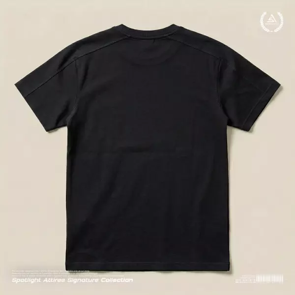 Black Solid Raglan T-Shirt