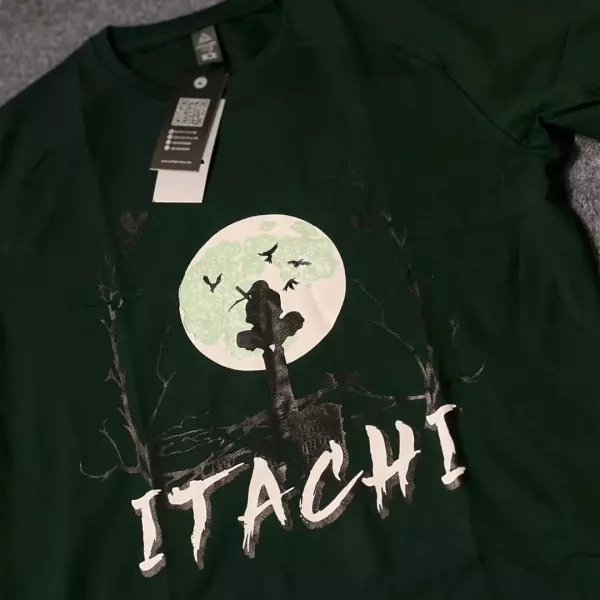 Naruto - Itachi Uchiha Green Raglan Drop Shoulder
