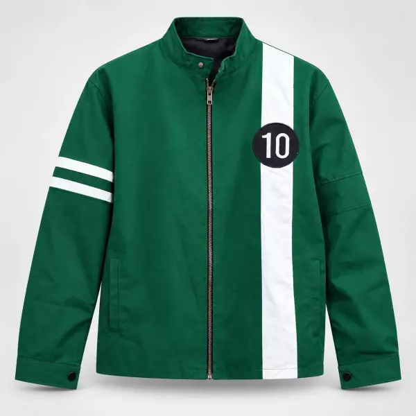 Mens Alien Green Ben 10 Bonded Jacket