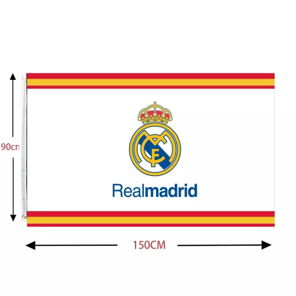 Real Madrid 5FT X 3FT FOOTBALL FLAG