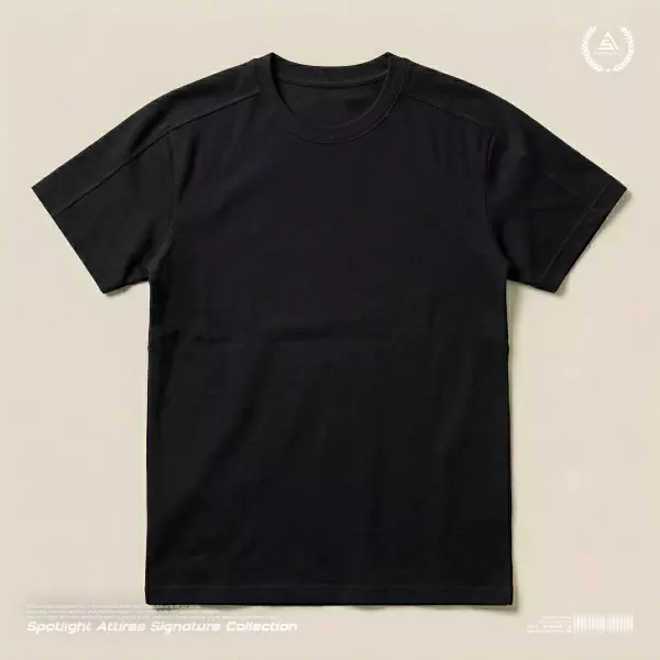 Black Solid Raglan T-Shirt