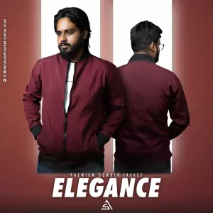 Maroon Solid Bomber Jacket