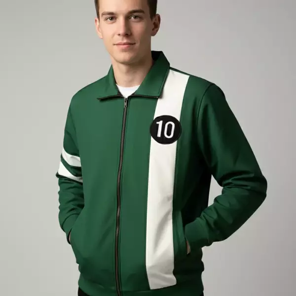 Mens Alien Green Ben 10 Bonded Jacket