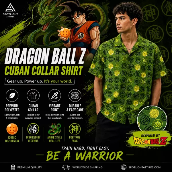 DBZ - Dragon Ball Z Printed Aloha Shirt