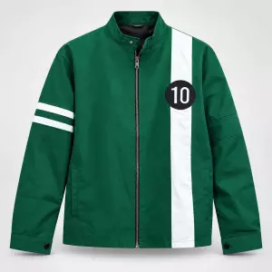 Mens Alien Green Ben 10 Bonded Jacket