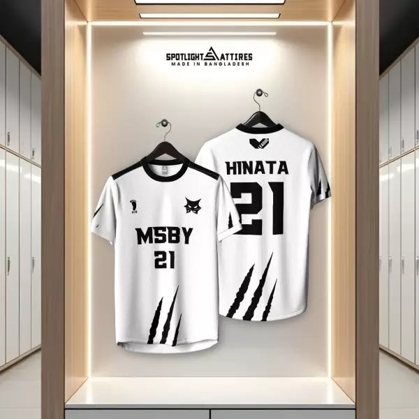 Haikyuu - MSBY - Hinata 21 (White ) - (Player Edition, Jacquard)
