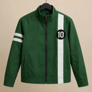 Mens Alien Green Ben 10 Bonded Jacket